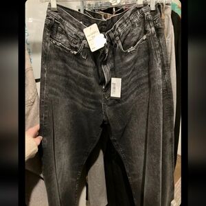 R13 Black Straight Leg Jeans